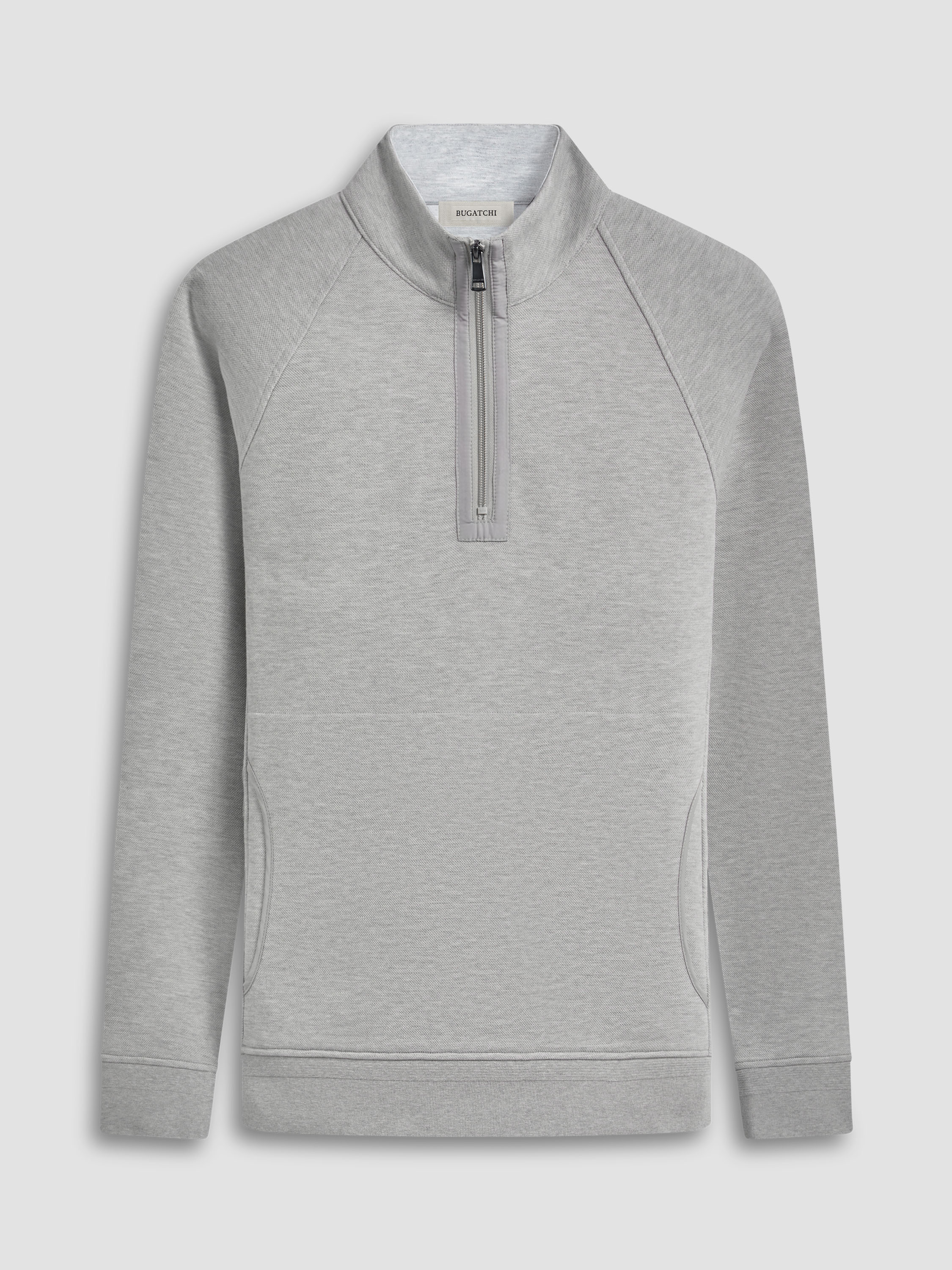 Double Sided Piqué/Heather Quarter Zip Pullover