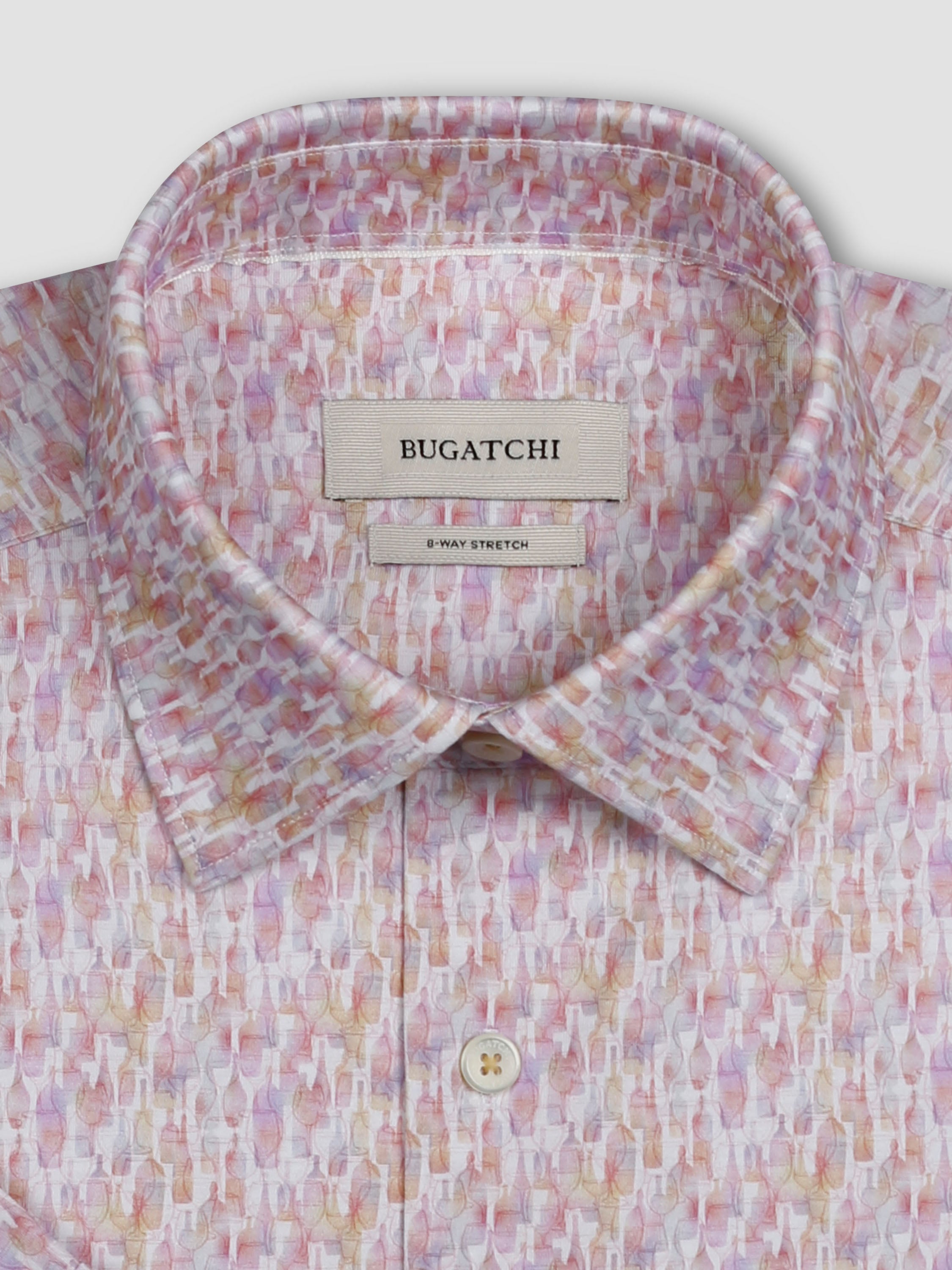 Bugatchi Ooohcotton S/S Shirt, Prawn