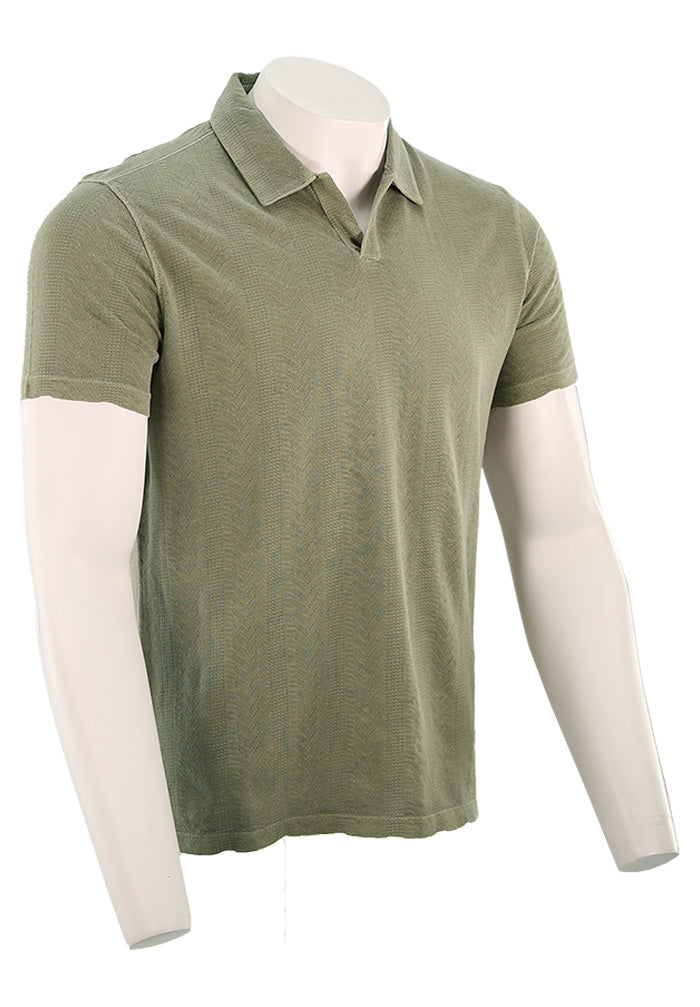 John Varvatos Men’s Zion Short Sleeve Polo in Spruce K6171F25