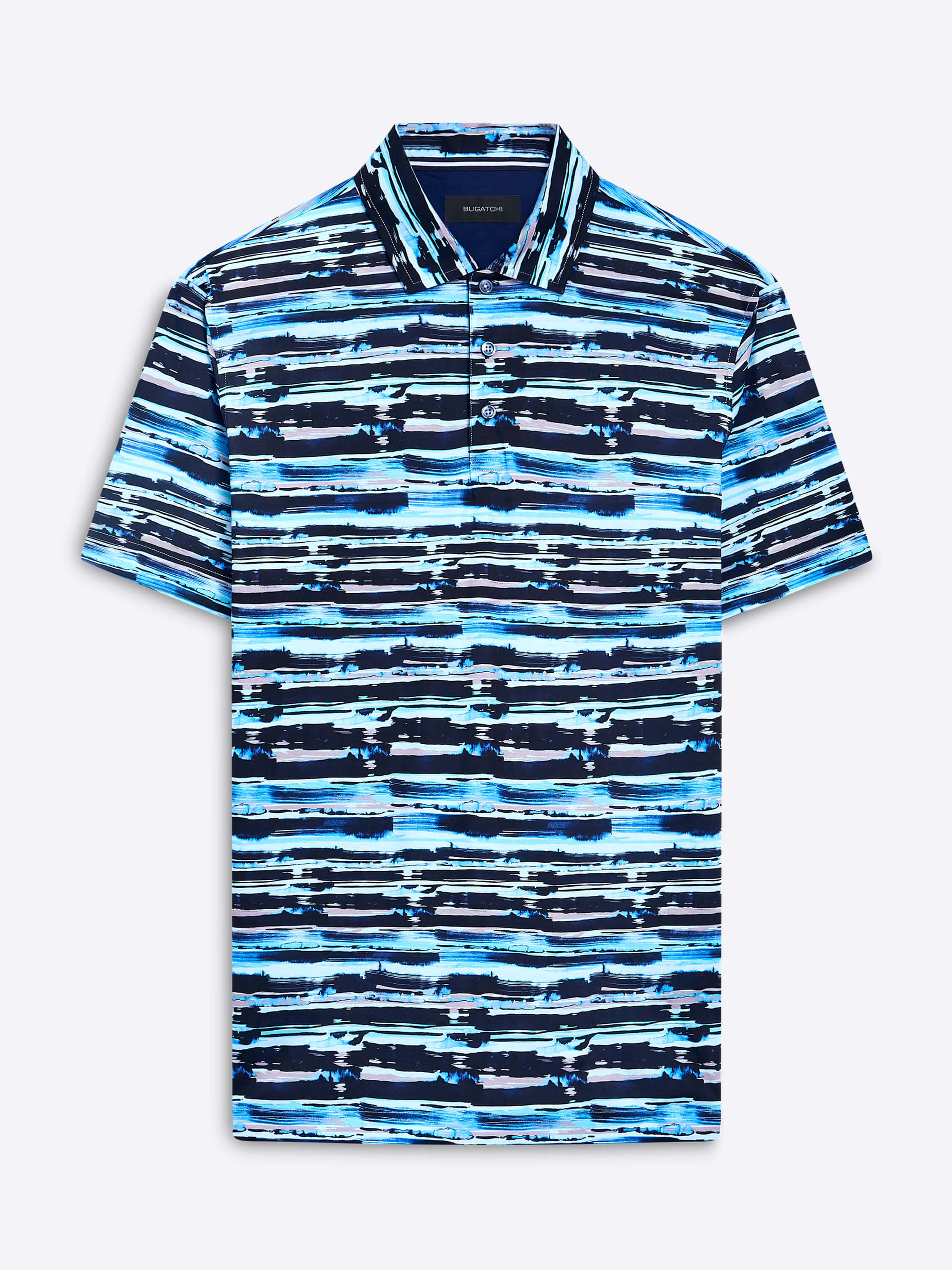 Bugatchi Short Sleeve Digital Polo