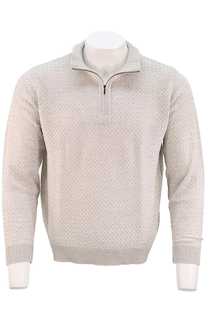 St. Croix Zip Mock Wool Sweater