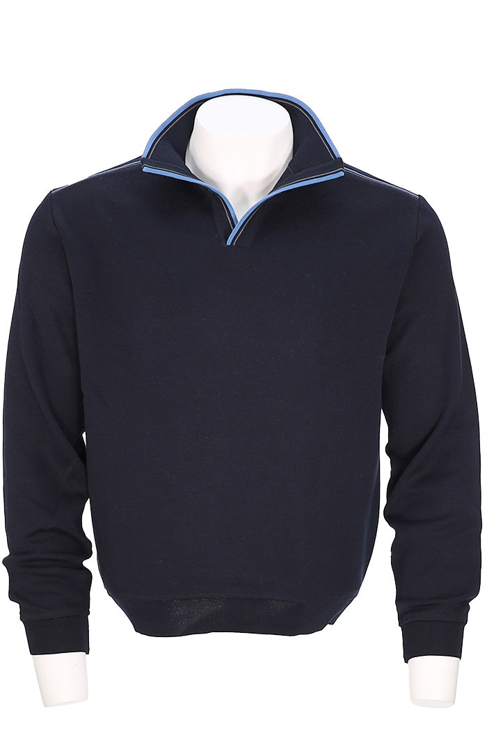 St. Croix Open Mock Solid with Detail Deep Navy