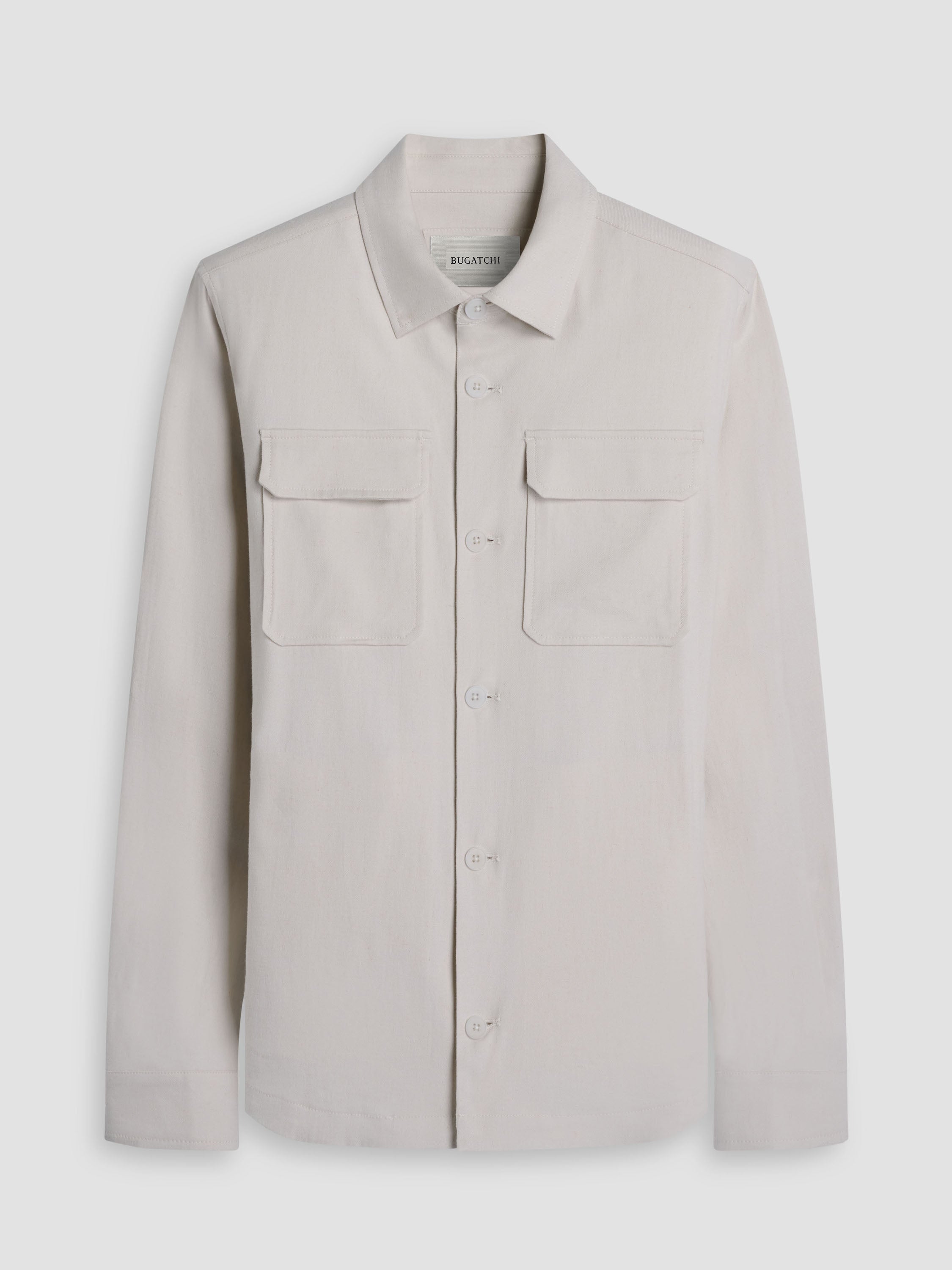 Bugatchi Button Down Jacket, Ivory