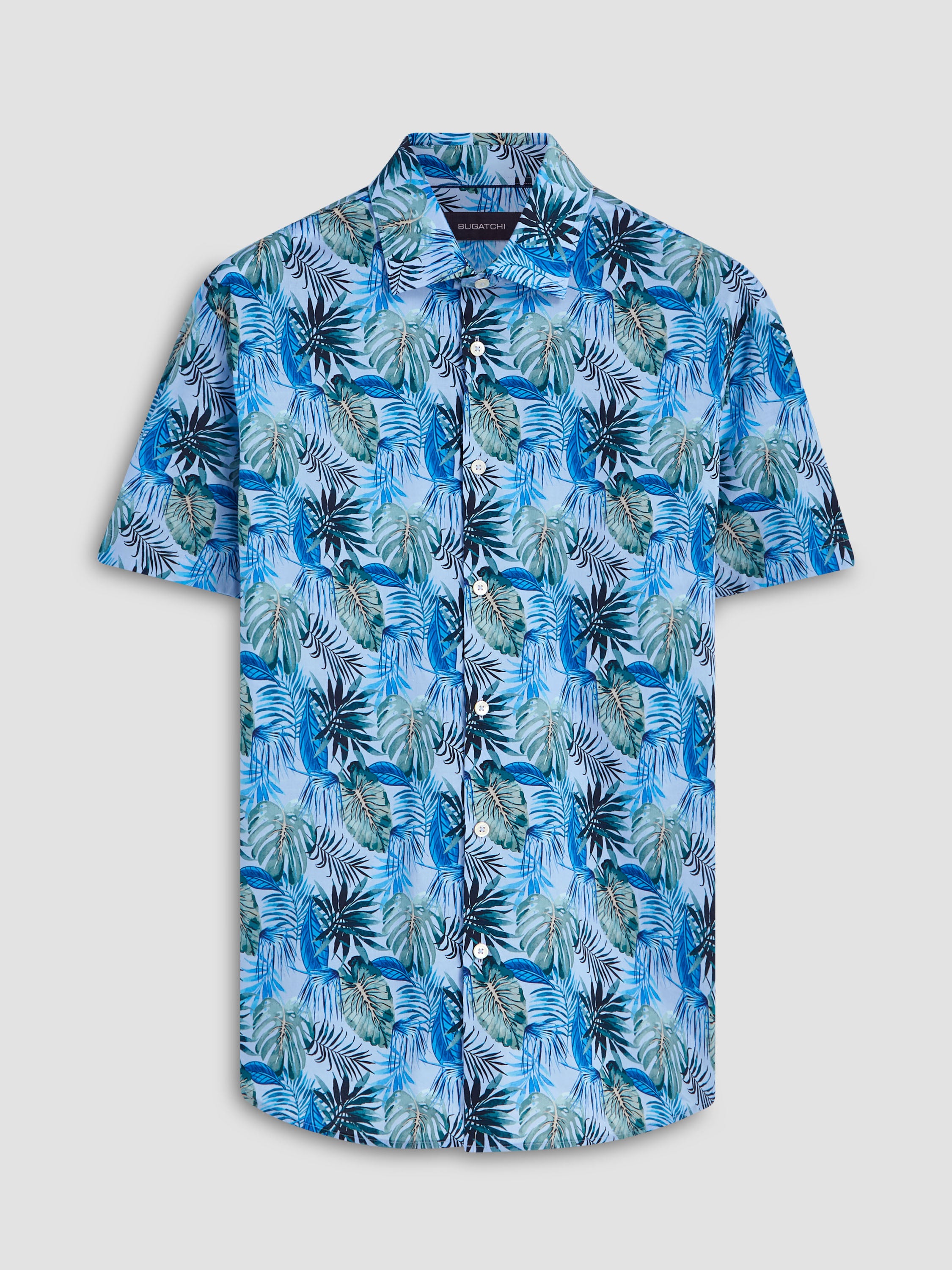 Bugatchi Short Sleeve Woven Shaped