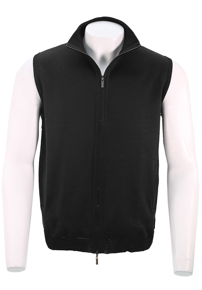 St. Croix Zip Mock Vest, Black