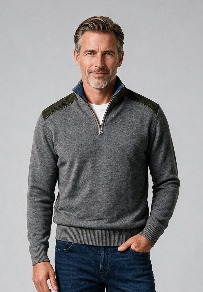 Paul & Shark Half Zip Sweater — model detail