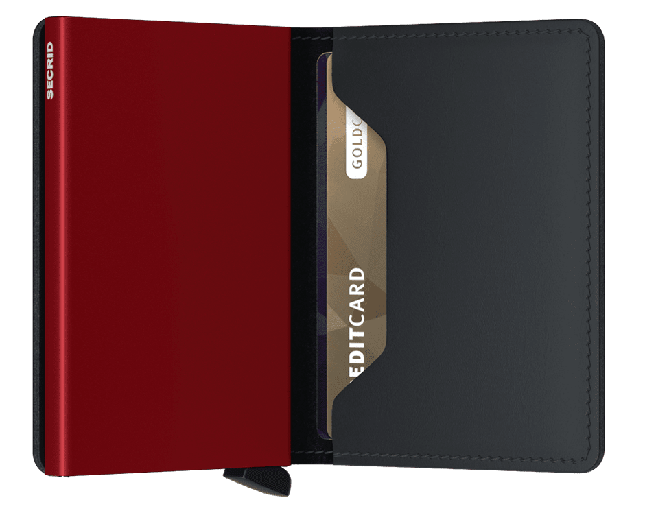 Slimwallet Matte | Black & Red