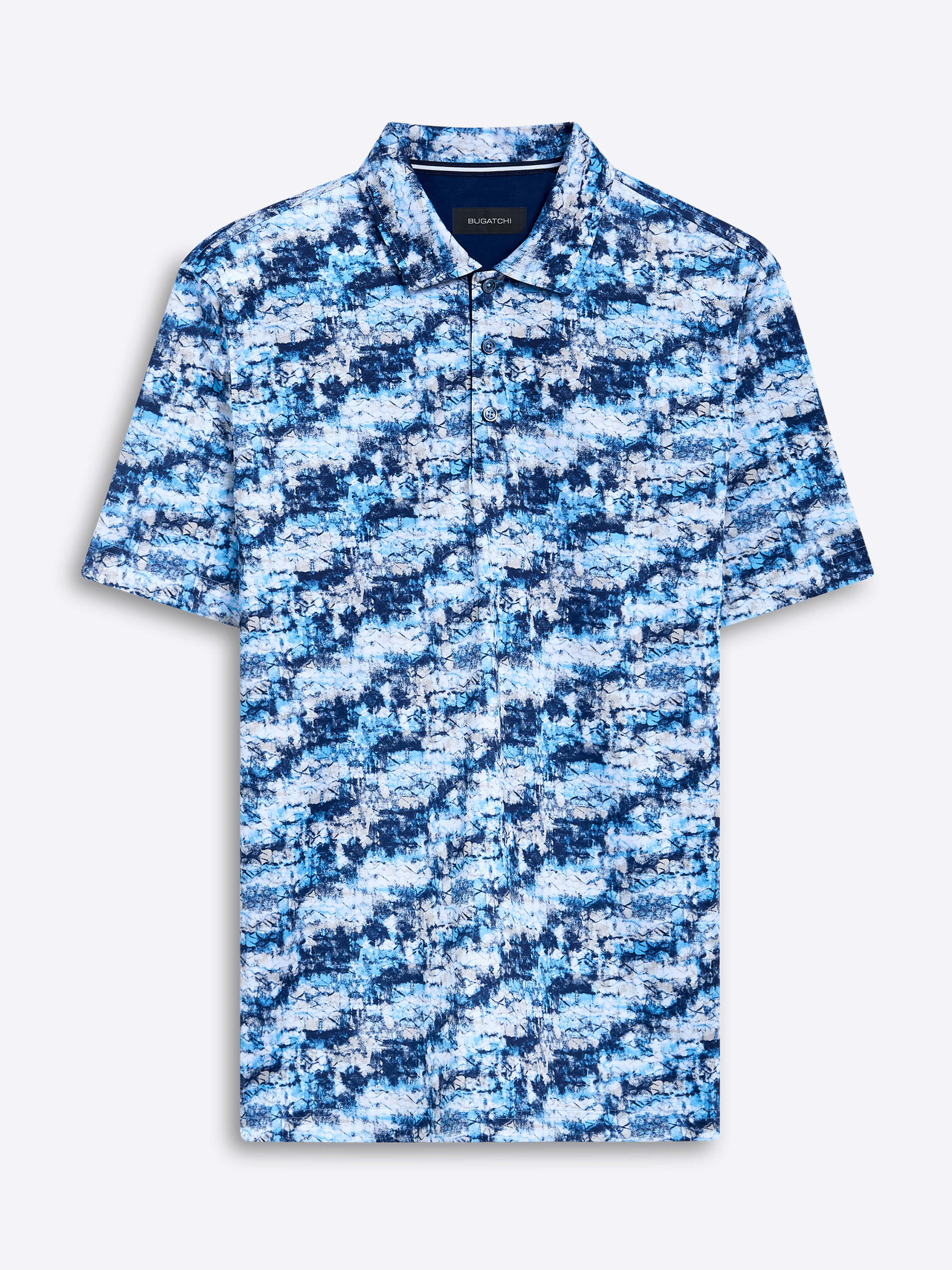 Bugatchi Short Sleeve Digital Polo