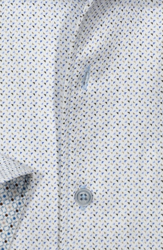 Marcello Floating Star Long Sleeve Shirt — fabric close-up
