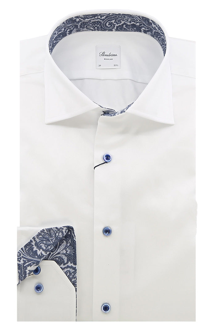Stenstroms Long Sleeve Shirt For Men in White - Mondo Uomo