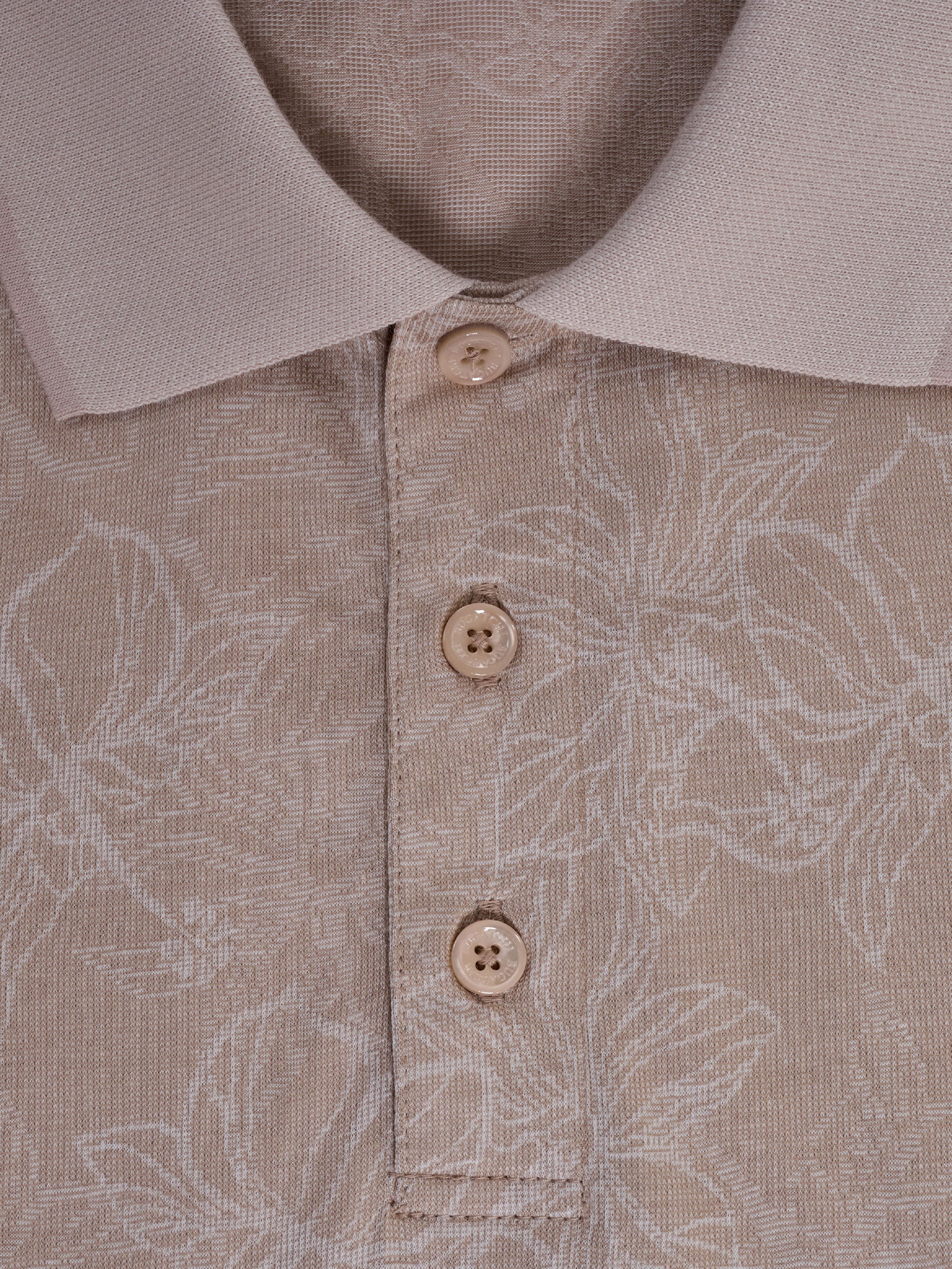 Bugatchi S/S 3 Button Polo, Desert