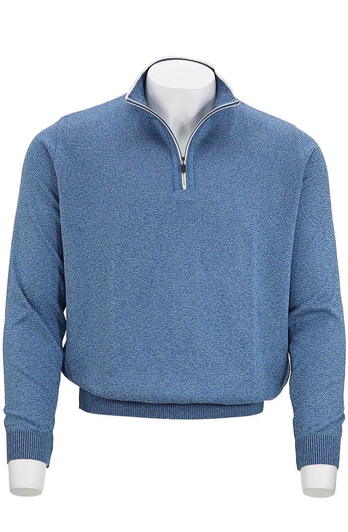 St. Croix Zip Mock 3 Color Twist Blue