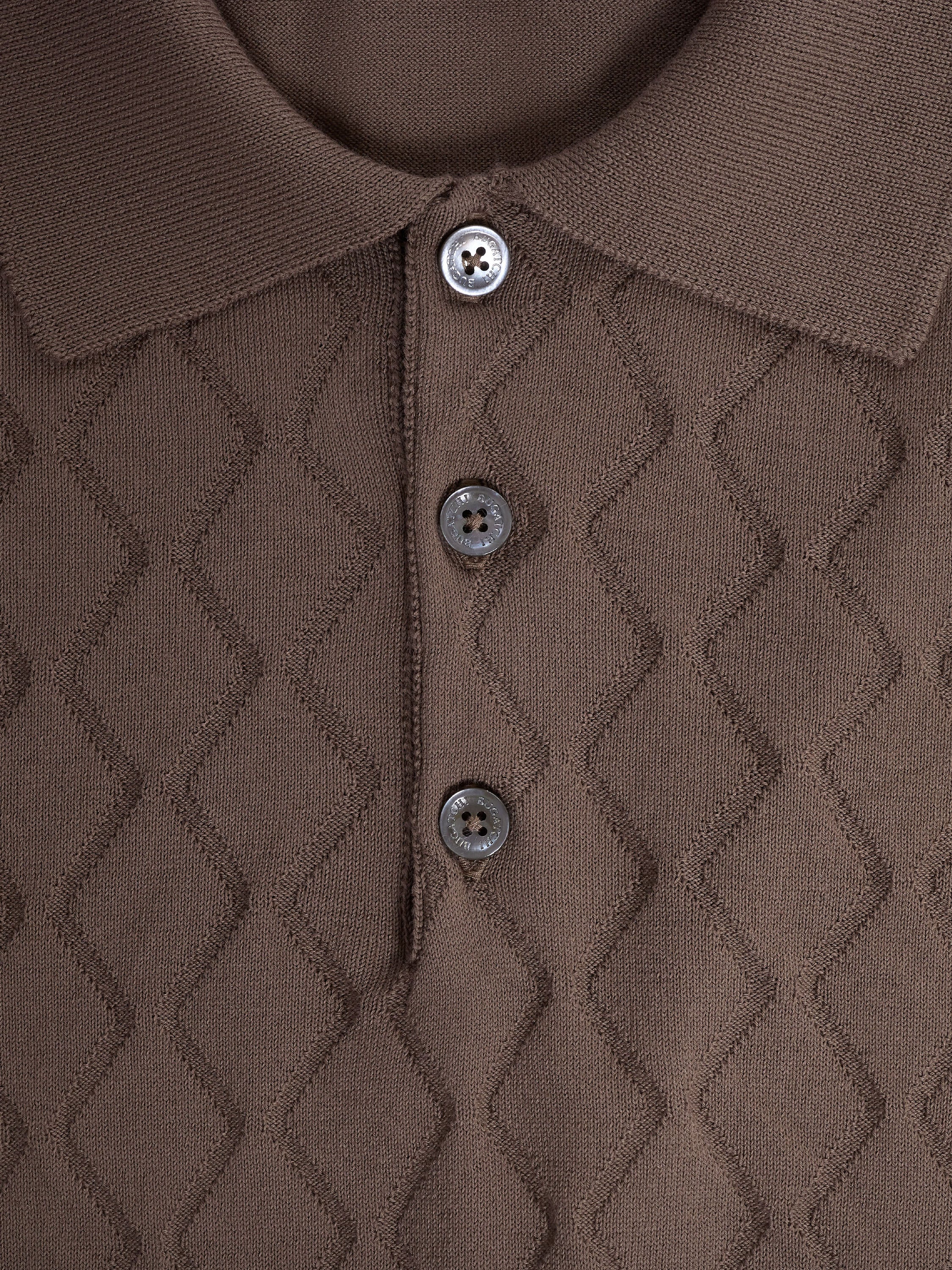 Bugatchi S/S 3 Button Polo Sweater, Taupe