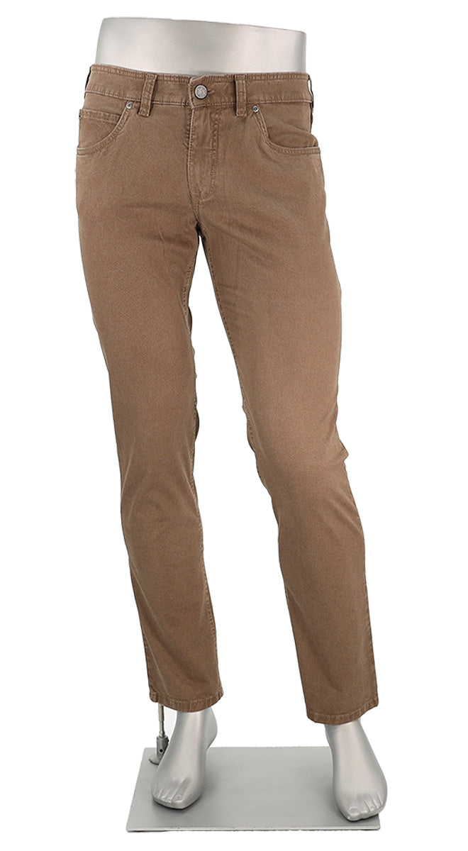 Gardeur Bill Printed Cotton Pant | Sand