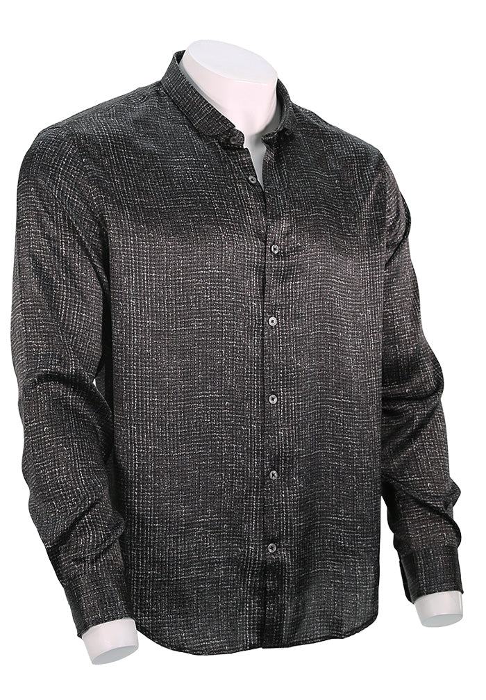 John Varvatos - Long Sleeve Shirt - Black/White - Mondo Uomo - Side View - K4174W25