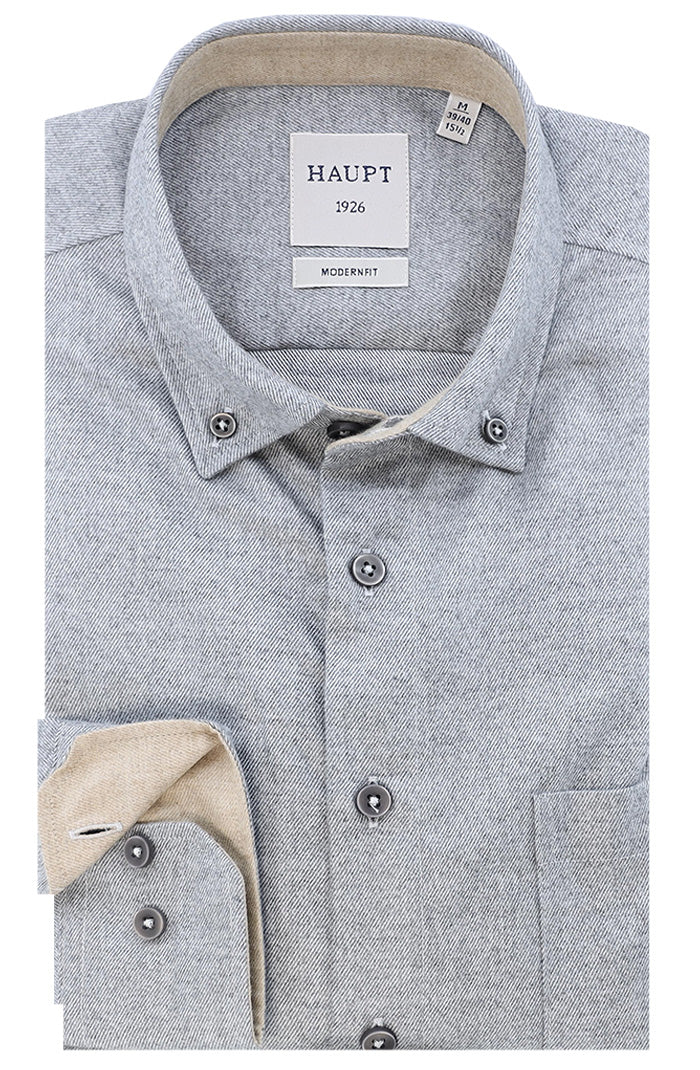 Haupt Long Sleeve Flannel | Light Gray