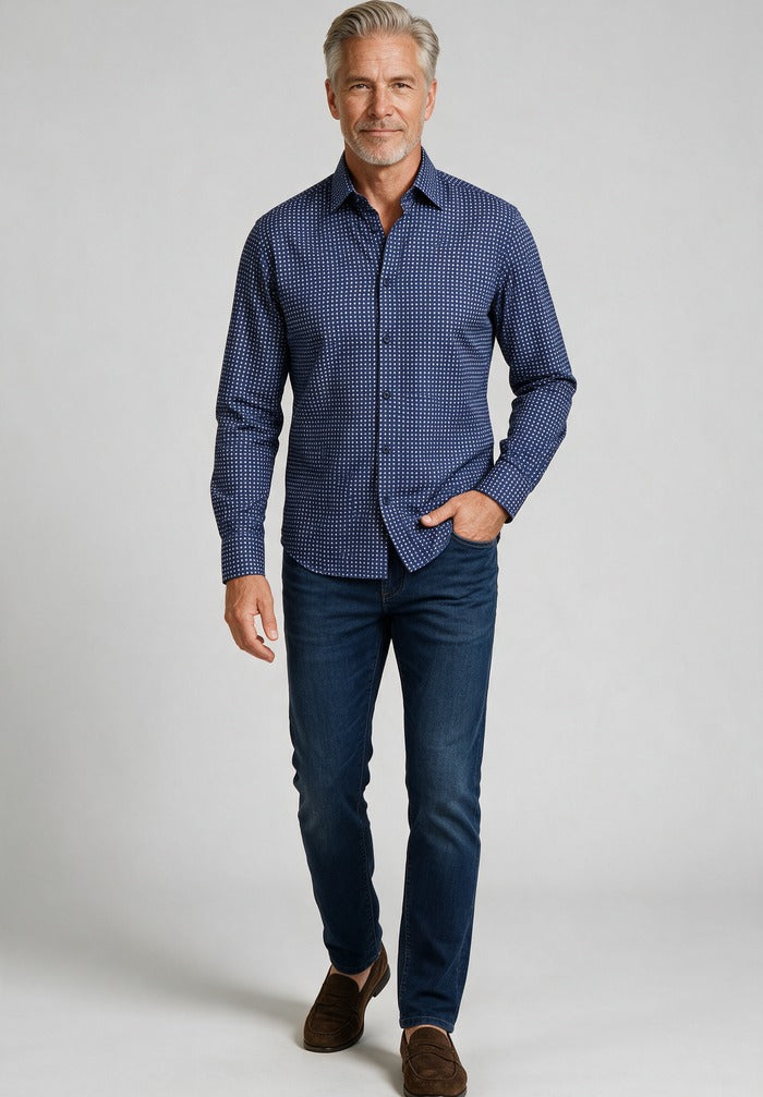 Paul & Shark Cotton Shirt — worn with denim