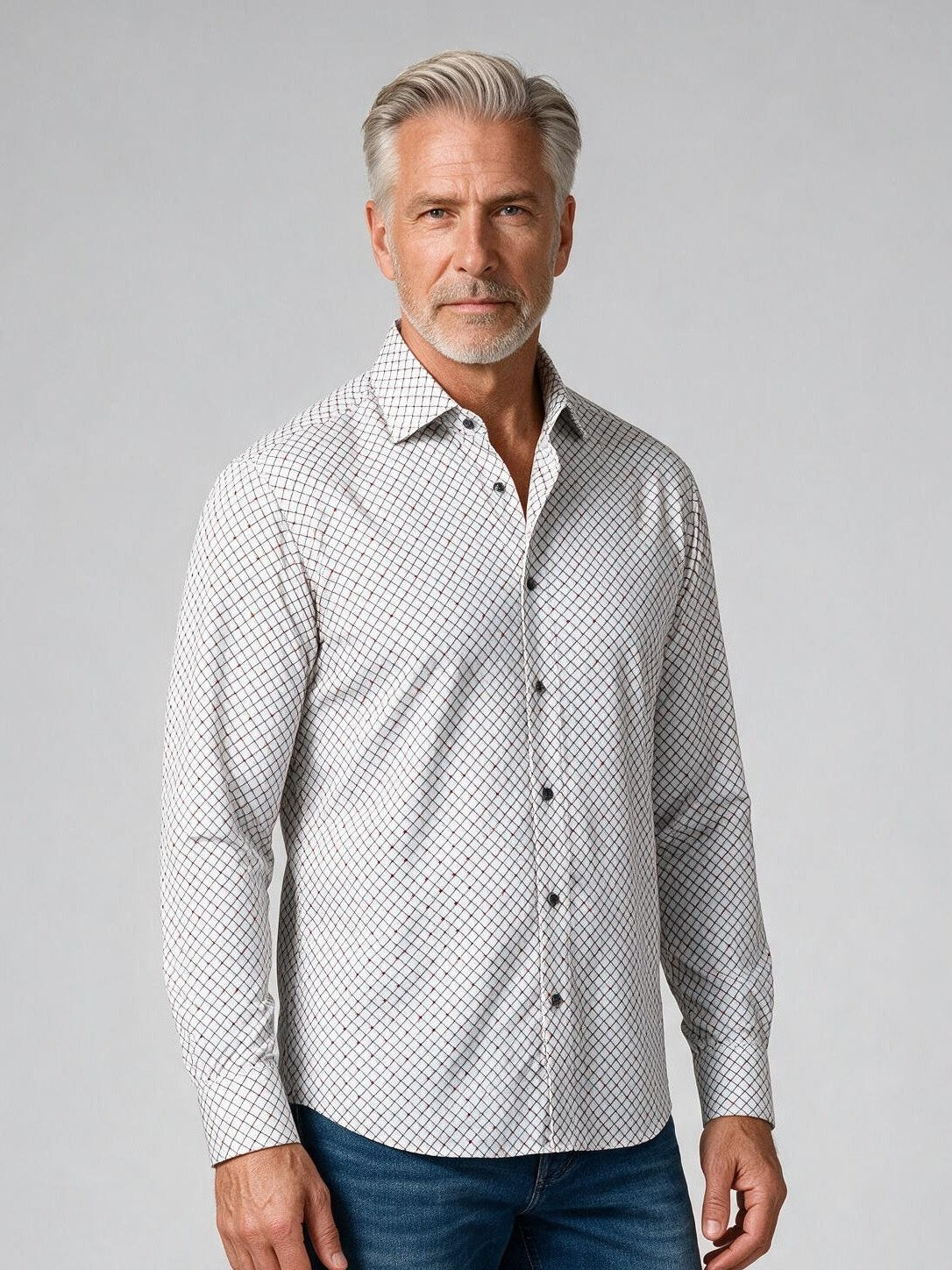 Bugatchi Ooohcotton L/S Devon Shirt, Avocado, detail | Mondo Uomo Naples FL