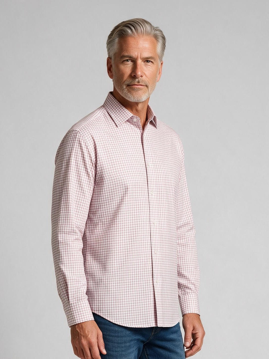 Bugatchi Ooohcotton L/S James Shirt, Dusty Pink, detail | Mondo Uomo Naples FL