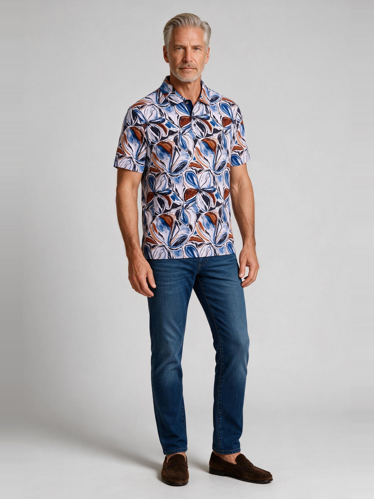 Bugatchi S/S Hendrix Polo, Classic Blue | Mondo Uomo Naples FL