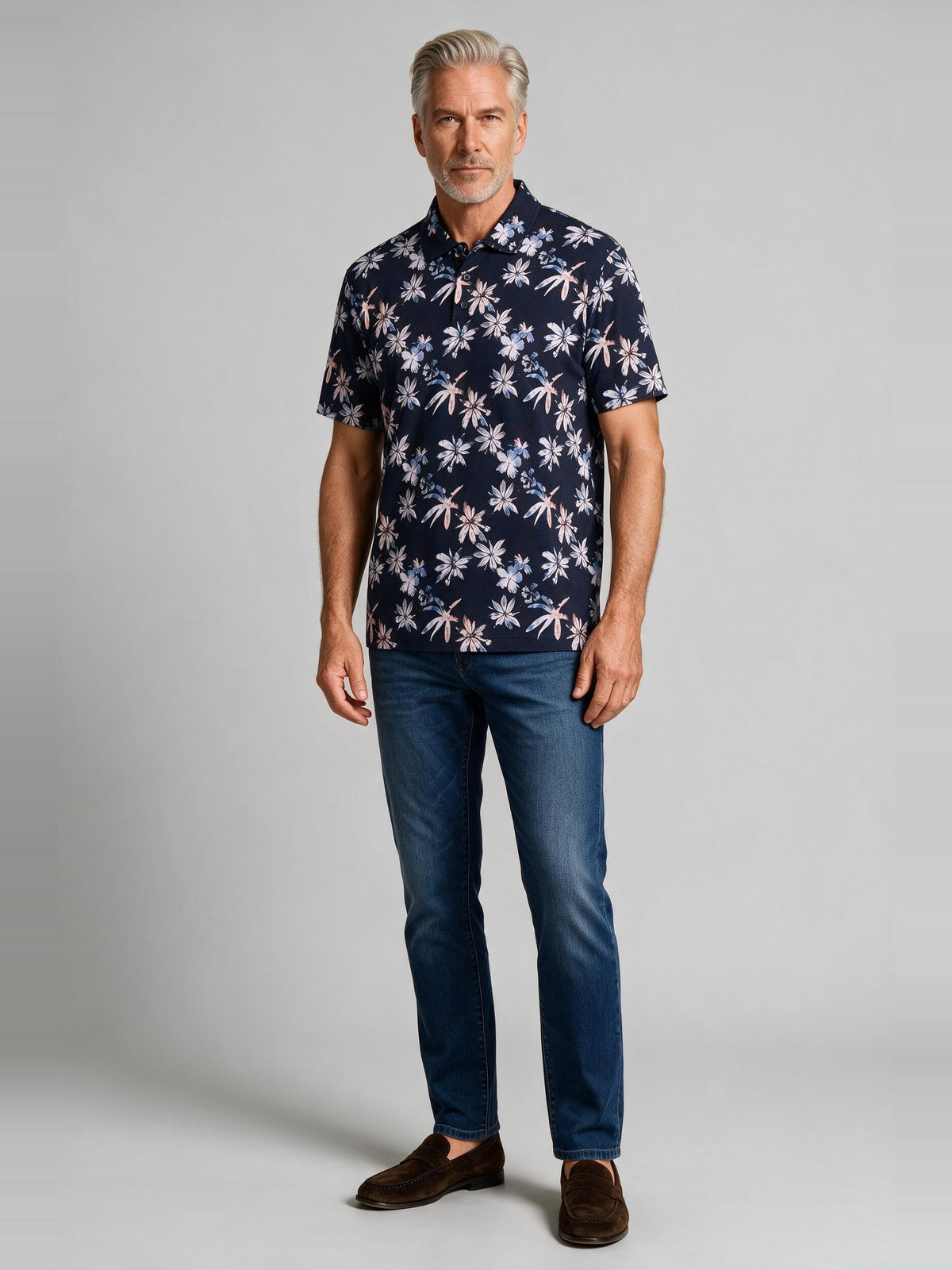 Bugatchi S/S Hendrix Polo, Navy | Mondo Uomo Naples FL