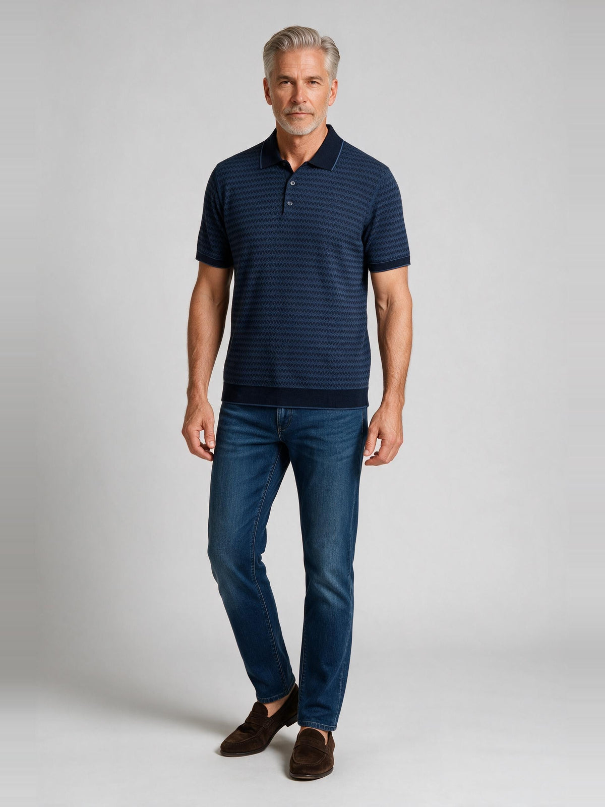 Bugatchi S/S Polo Sweater, Navy | Mondo Uomo Naples FL