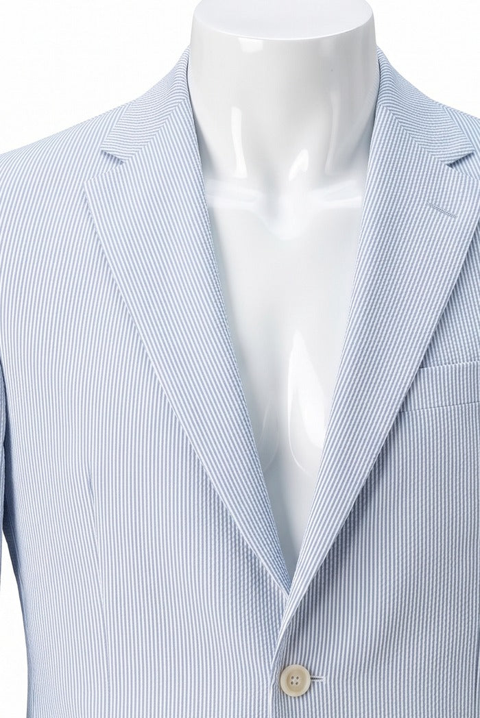 Jack Victor Conway Seersucker Sport Coat, Light Blue – view 3