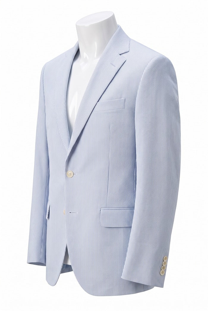 Jack Victor Conway Seersucker Sport Coat, Light Blue – view 4