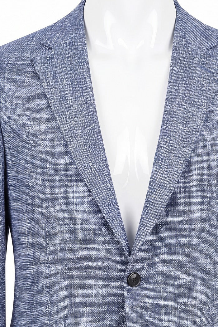Jack Victor Conway Wool & Silk Slub Sport Coat, Blue – view 3