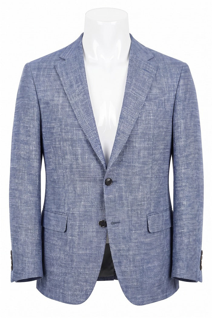 Jack Victor Conway Wool & Silk Slub Sport Coat, Blue | Mondo Uomo Naples FL