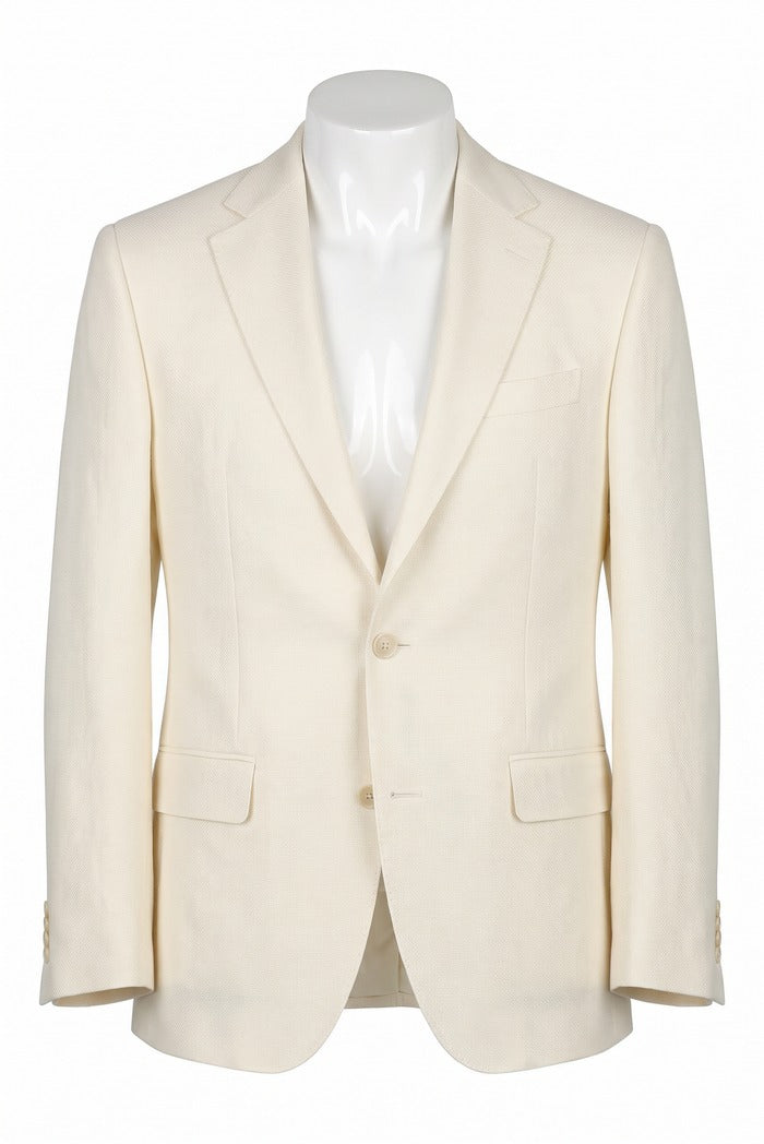 Jack Victor Century Wool, Silk & Linen Sport Coat, Ecru | Mondo Uomo Naples FL