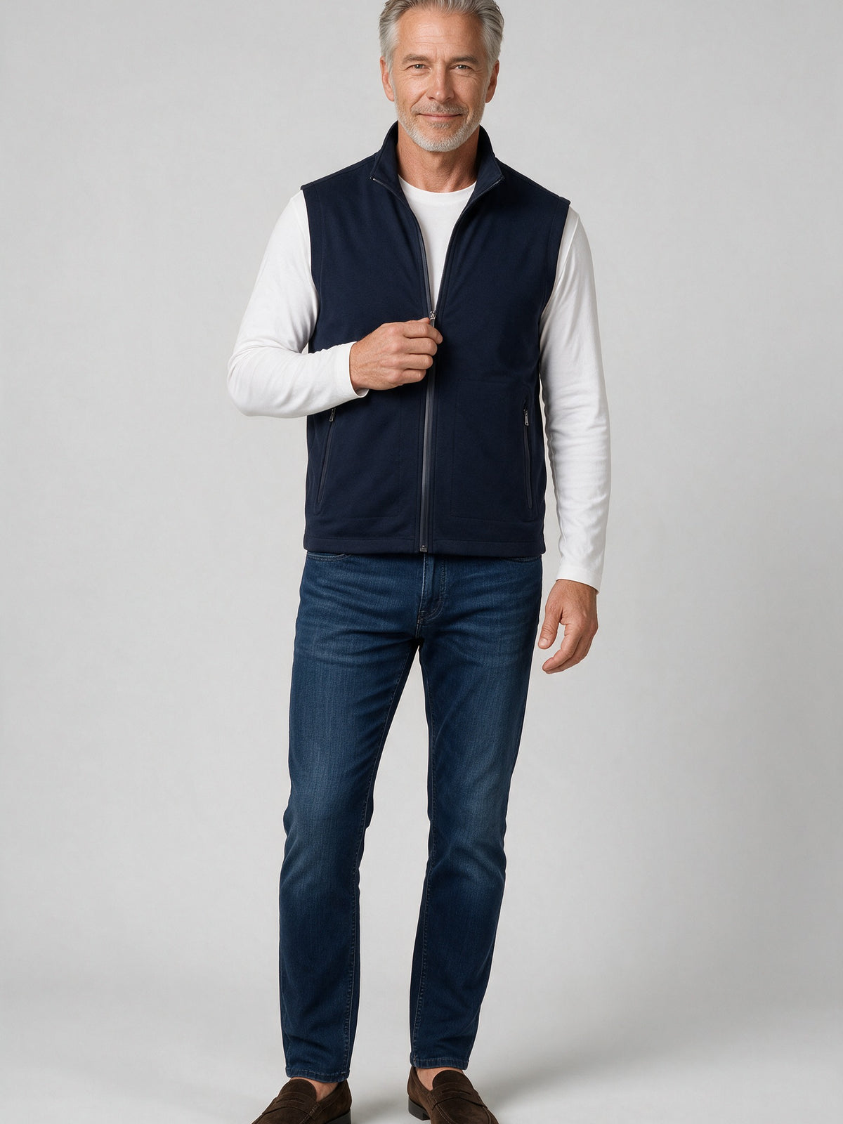 Bugatchi Soft Touch Knit Vest, Navy – view 3