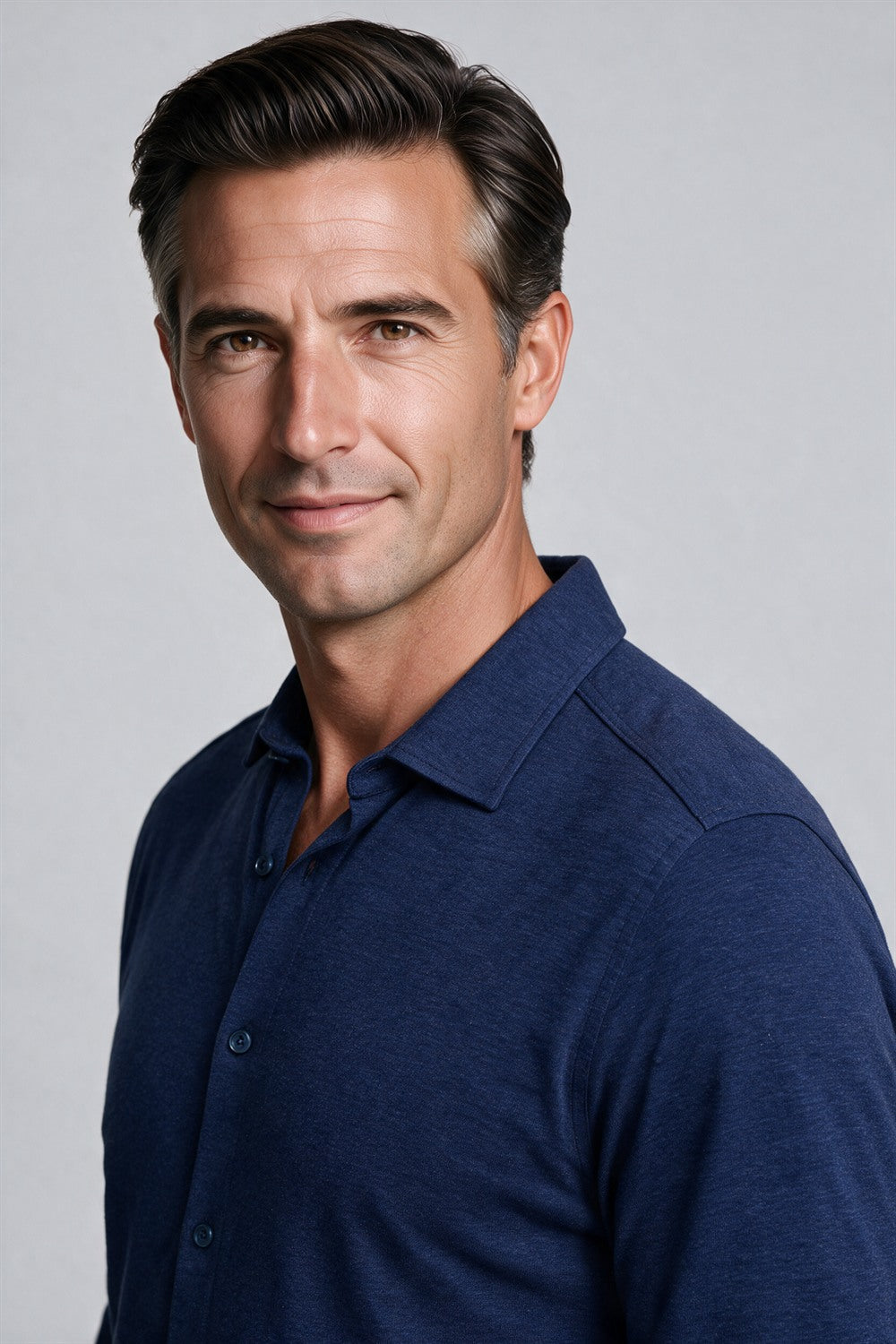 Raffi Aqua Cotton Marquee Shirt in Ocean – close-up #Color_Ocean