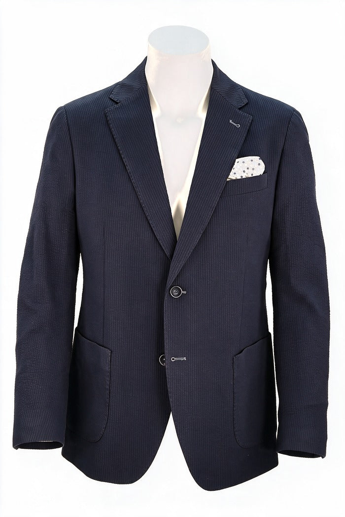 7 Downie Meridian Sport Coat, Navy | Mondo Uomo Naples FL