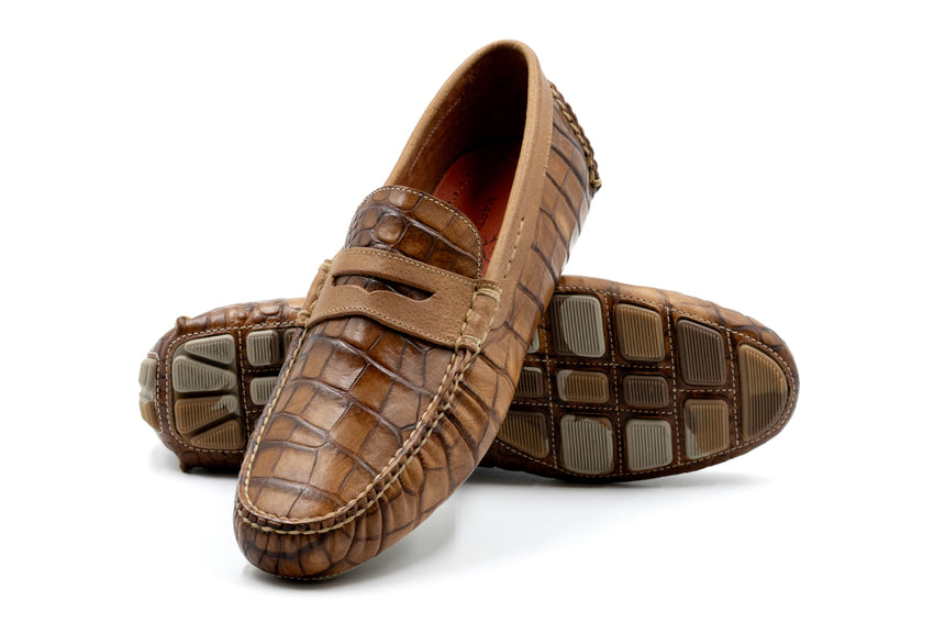 Martin Dingman Monte Carlo Penny Loafer, HONEY – view 2