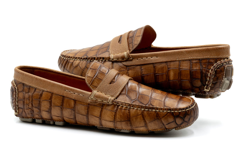 Martin Dingman Monte Carlo Penny Loafer, HONEY – view 3
