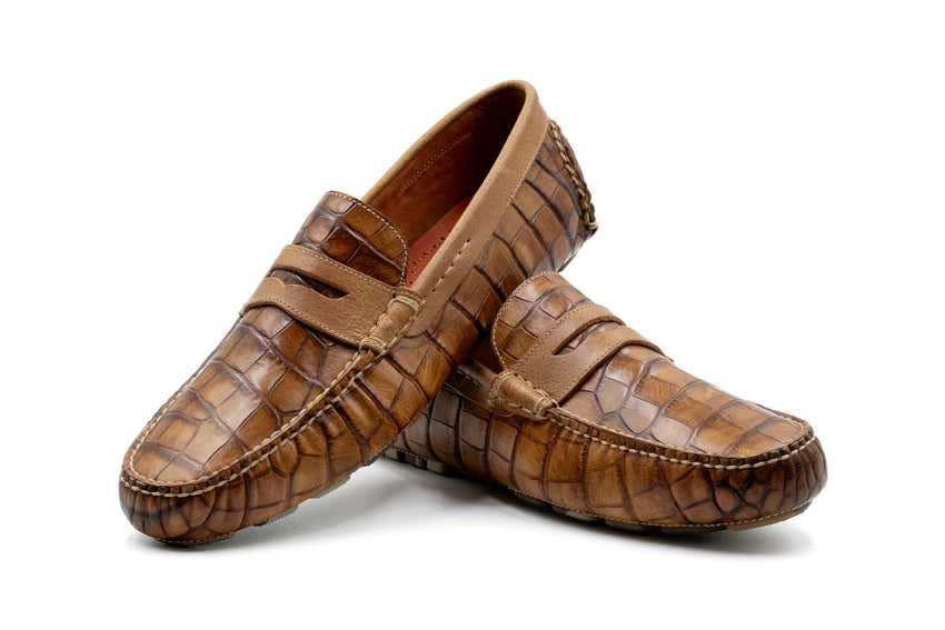 Martin Dingman Monte Carlo Penny Loafer, HONEY – view 4
