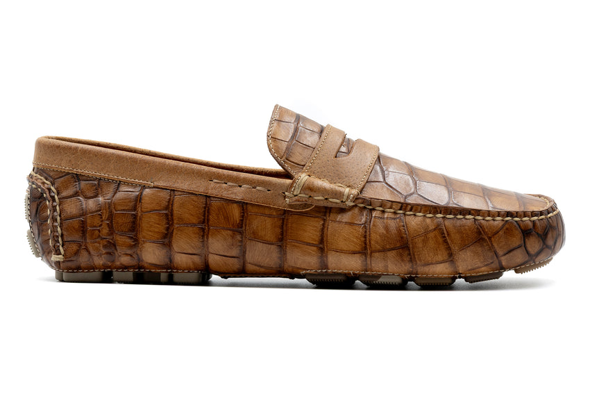 Martin Dingman Monte Carlo Penny Loafer, HONEY – view 5