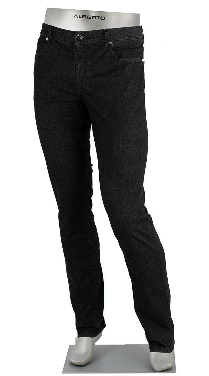 Alberto Pipe Coolmax Business Jean, Black | Mondo Uomo Naples FL