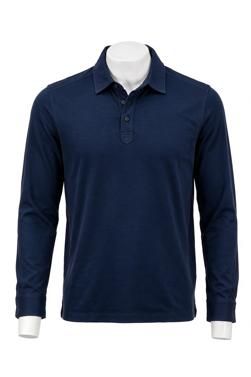 Raffi Aqua Cotton Riviera Polo in Midnight | Mondo Uomo Naples FL #Color_Midnight