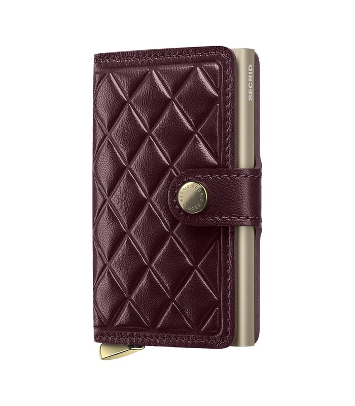 Secrid Premium Miniwallet Emboss Diamond | Bordeaux | Mondo Uomo Naples FL