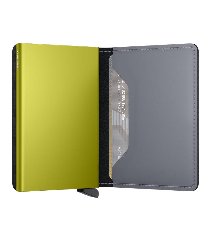 Secrid Slimwallet Matte | Grey & Lime – view 2