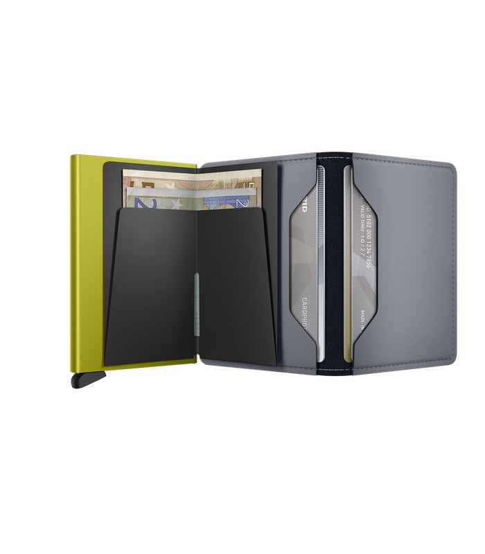 Secrid Slimwallet Matte | Grey & Lime – view 3