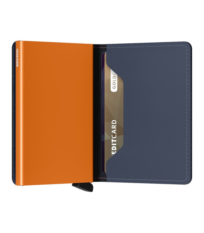 Secrid Slimwallet Matte | Nightblue & Orange – view 2