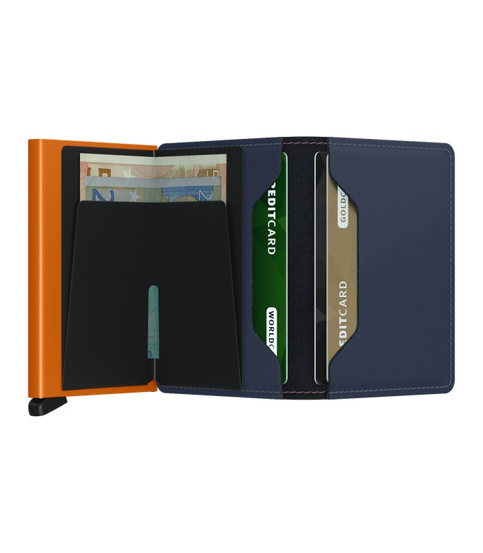 Secrid Slimwallet Matte | Nightblue & Orange – view 3