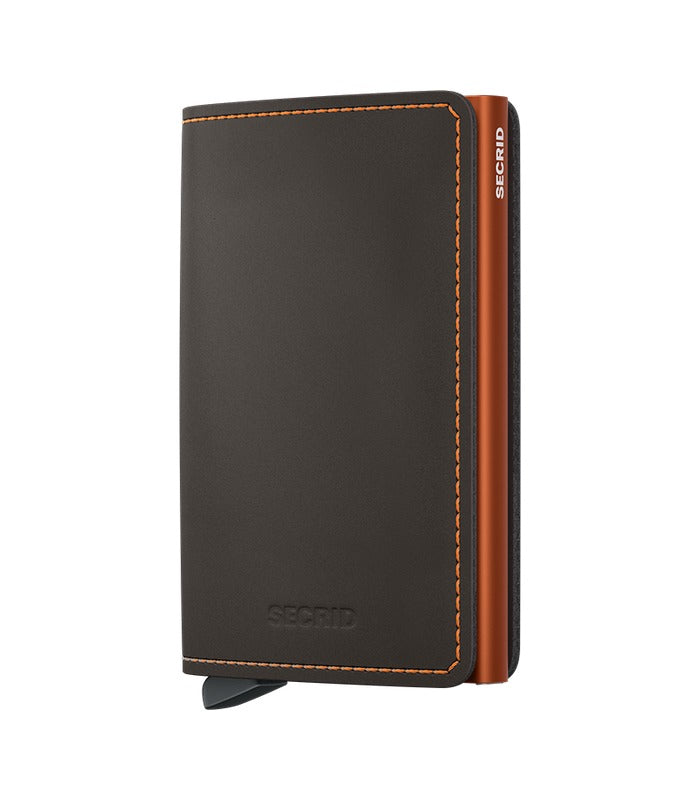 Secrid Slimwallet Matte | Truffle & Orange | Mondo Uomo Naples FL
