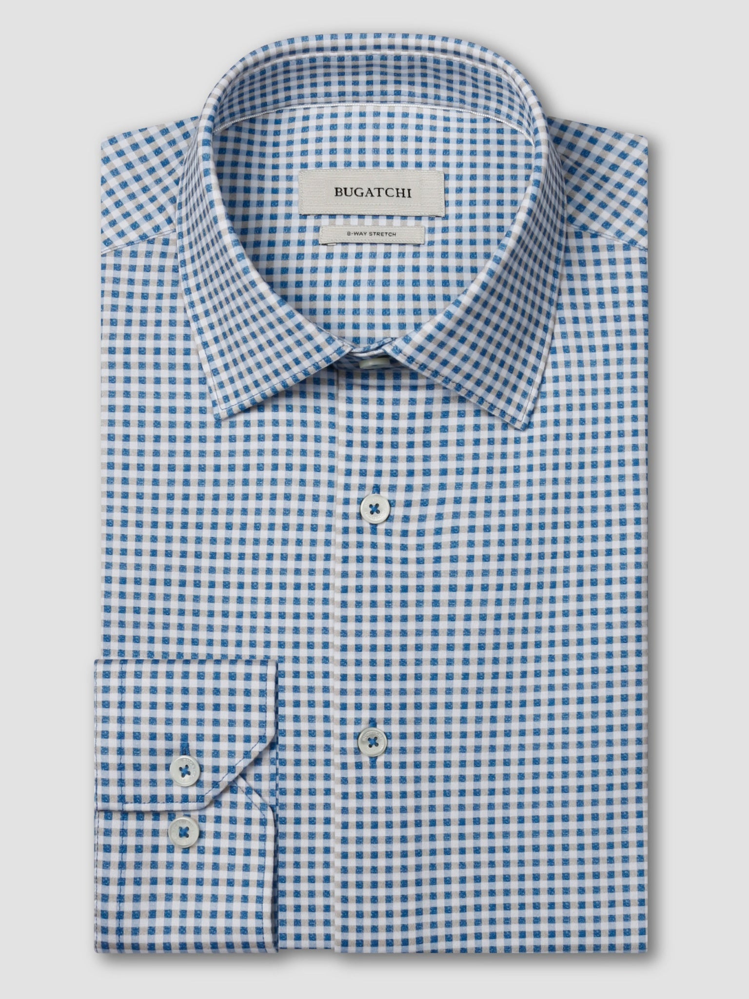 Bugatchi Ooohcotton L/S James Shirt, Classic Blue | Mondo Uomo Naples FL