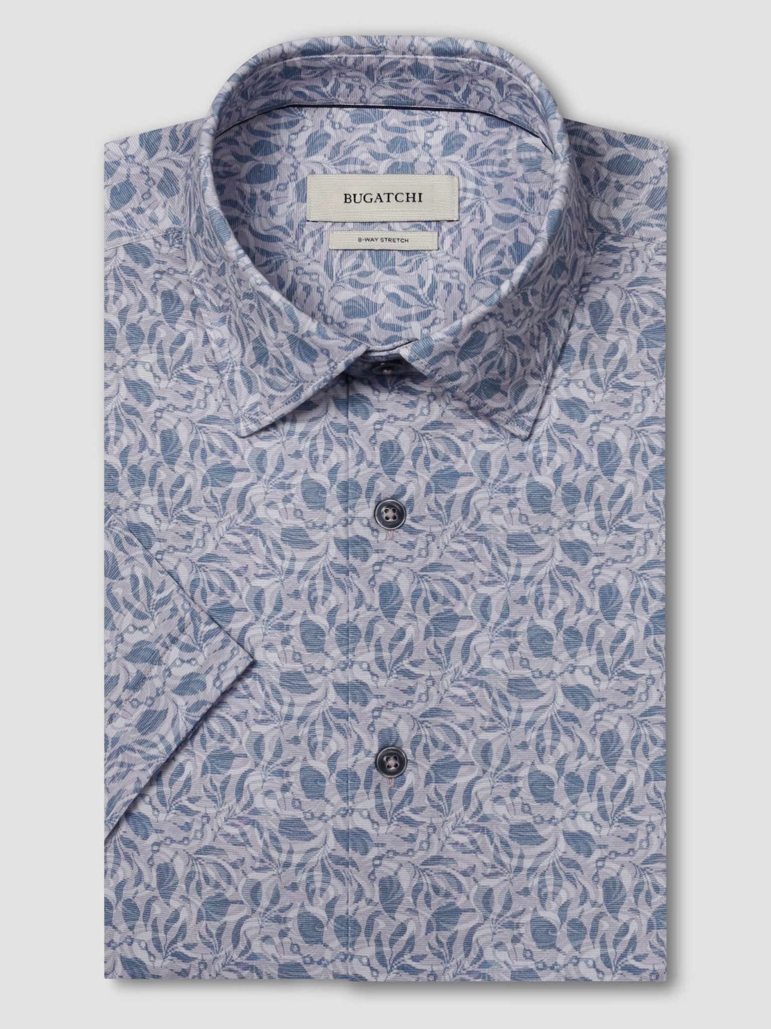 Bugatchi Ooohcotton S/S Miles Shirt, Dusty Pink | Mondo Uomo Naples FL