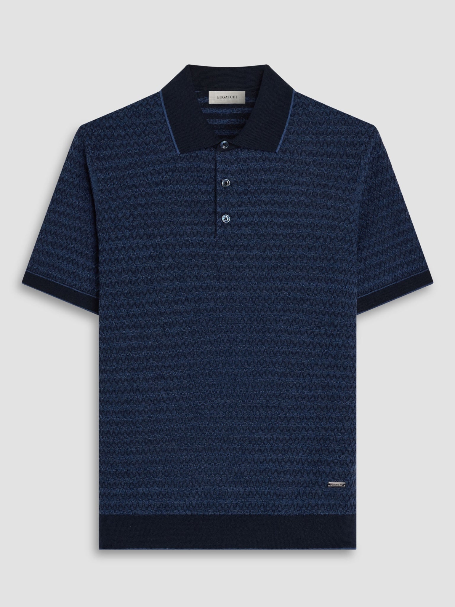 Bugatchi S/S Polo Sweater, Navy