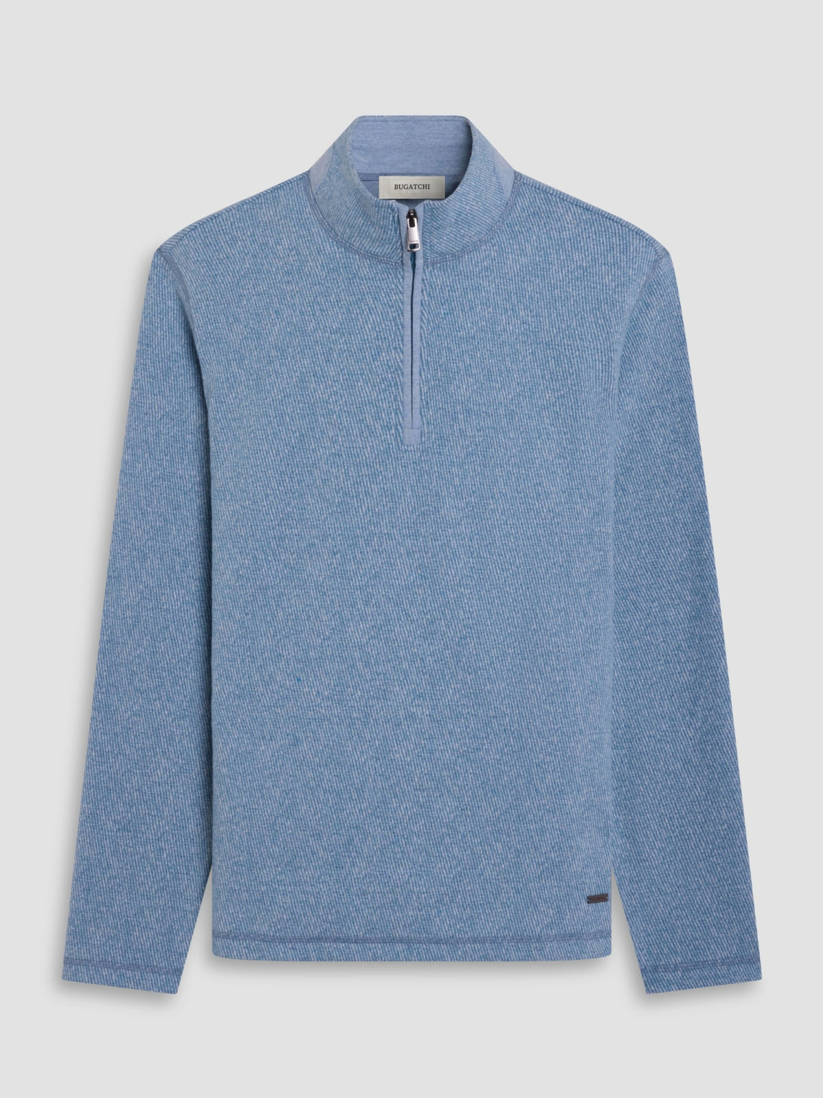 Bugatchi L/S Quarter-Zip Knit, Teal | Mondo Uomo Naples FL